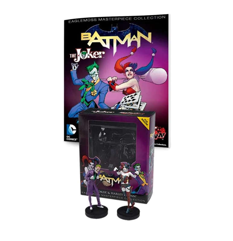 Eaglemoss The Joker & Harley Quinn Figurines with Magazine (only 3000 pieces manufactured)