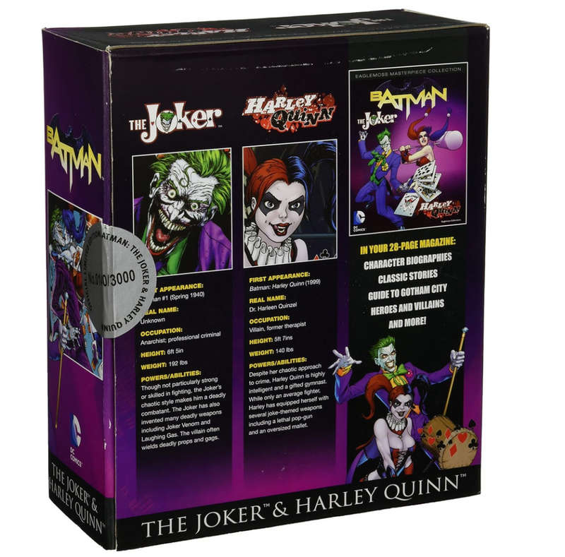 Eaglemoss The Joker & Harley Quinn Figurines with Magazine (only 3000 pieces manufactured)Very Rare
