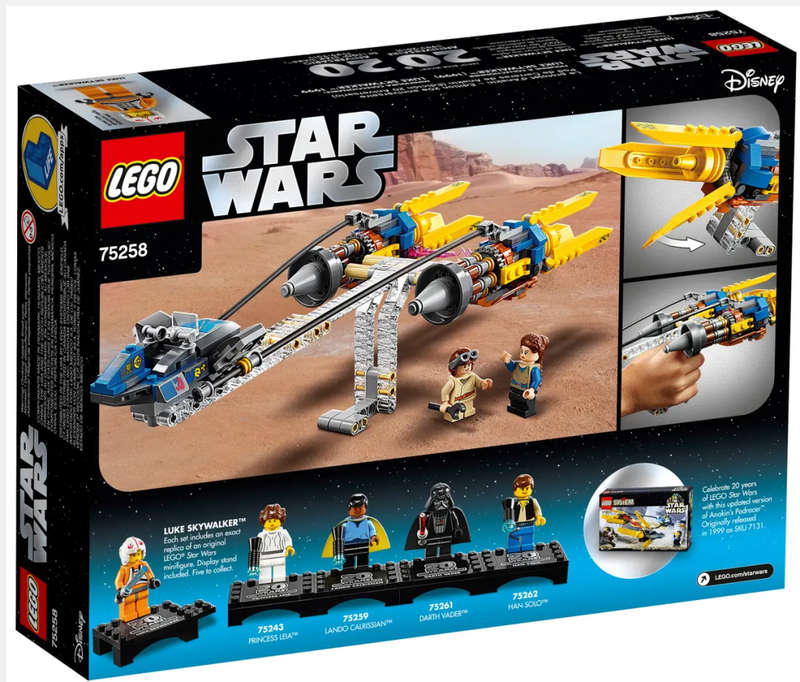 LEGO 75258 Star Wars Anakin`s Podracer 20th Anniversary Edition (Discontinued by Manufacturer 2019)
