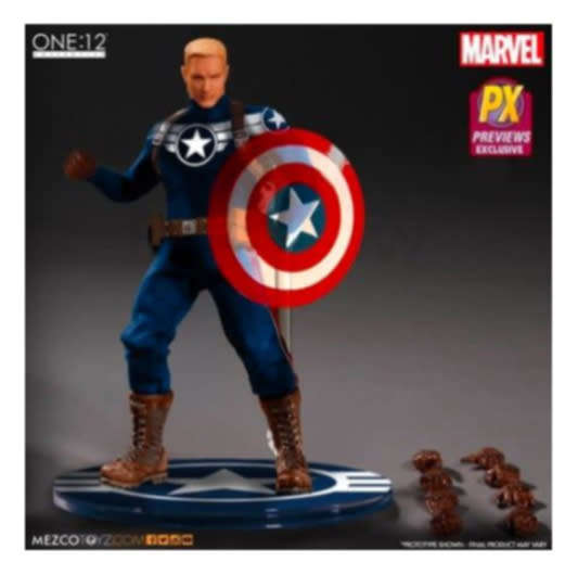 Dc Mezco Captain America Commander Rogers One 12 Collective Figure (Ultra-rare find)