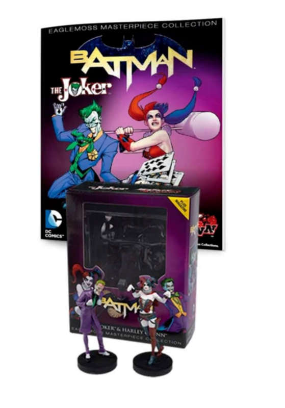 Eaglemoss The Joker & Harley Quinn Figurines with Magazine (only 3000 pieces manufactured)Very Rare