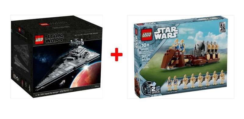 LEGO 75252 Star Wars Imperial Star Destroyer + LEGO 40686 Trade Federation Troop Carrier (Very Rare)