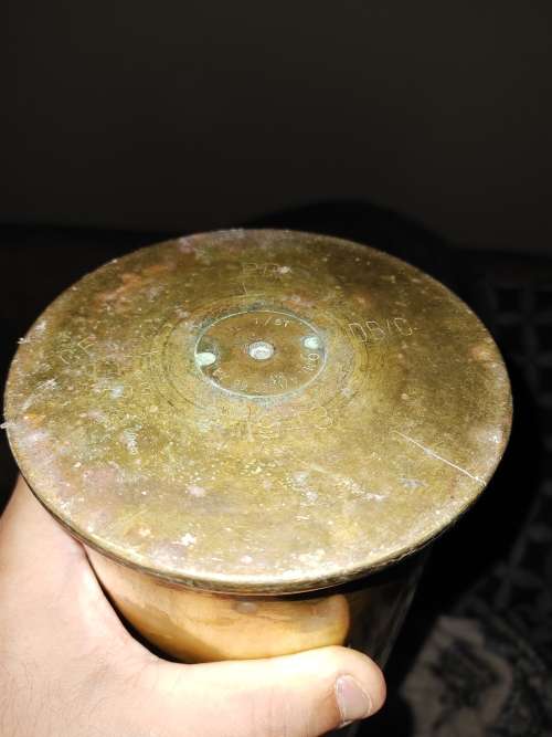 vintage artillery shell