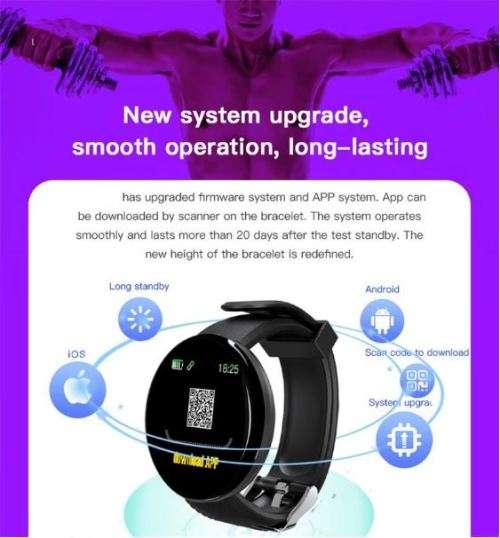 Bluetooth Fitness Smart Watch (Black)