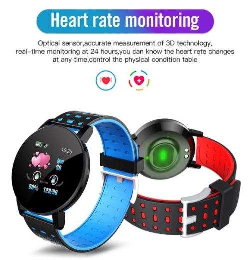 Bluetooth Fitness Smart Watch (Black / Green)