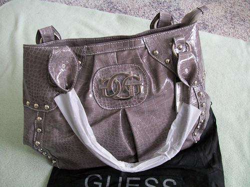 Guess Handbag (Stylish big grey designer handbag)