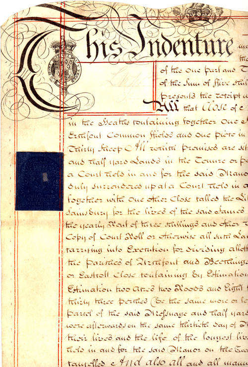ORIGINAL AUTHENTIC UK INDENTURE ON VELLUM FROM 1790 - OVER 200 YEARS OLD!
