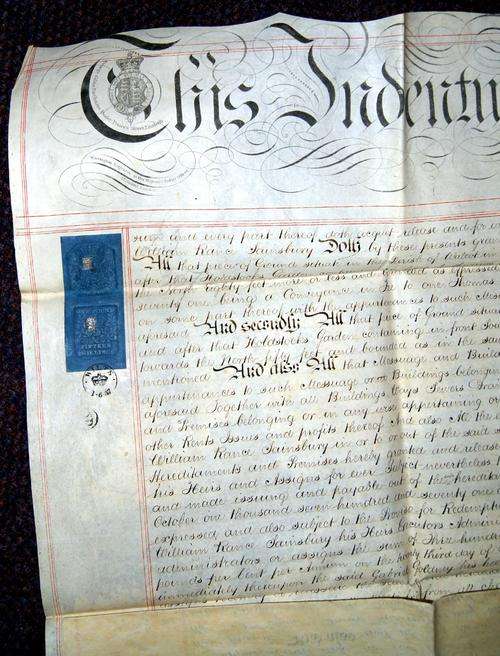 ORIGINAL AUTHENTIC UK INDENTURE (CONTRACT) ON VELLUM FROM 1848 - 164 YEARS OLD!