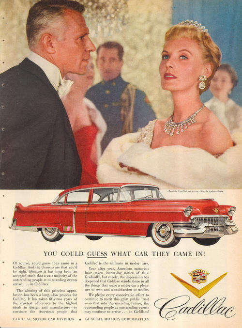 ORIGINAL VINTAGE CADILLAC CAR AD FROM 1956 - OVER 50 YEARS OLD! (also see my other old car ads)