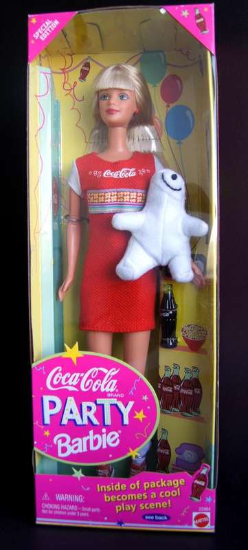 COCA COLA COKE PARTY BARBIE - SPECIAL EDITION DOLL SEALED IN BOX - EXCELLENT