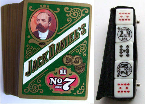 JACK DANIELS POKER DICE AND POKER CARDS SET