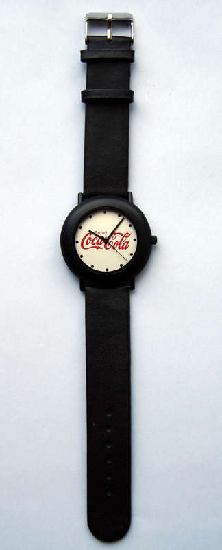 NEW BLACK COCA COLA COKE BRANDED WRIST WATCH