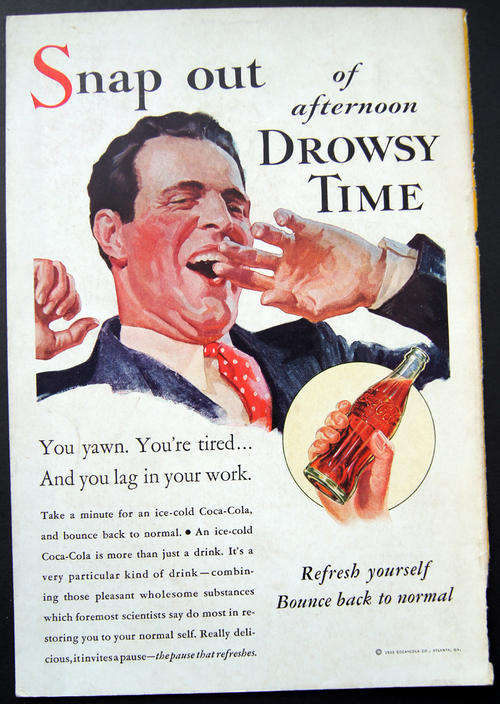 ORIGINAL VINTAGE COCA COLA COKE AD FROM 1933 - over 70 years old!