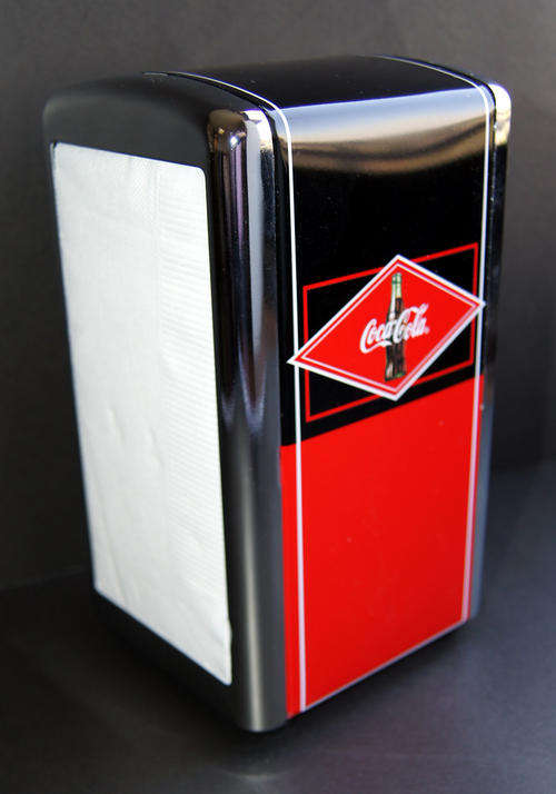MINT CONDITION COCA COLA COKE RESTAURANT STYLE NAPKIN DISPENSER - OFFICIAL LICENSED PRODUCT