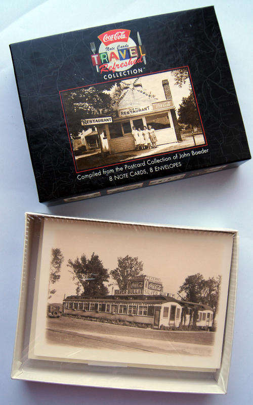 COCA COLA COKE COLLECTORS SEALED NOTE CARD & ENVELOPE SET FROM 1996 - 12 POSTCARDS