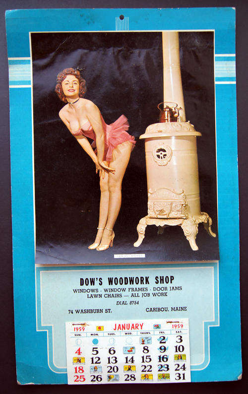 AUTHENTIC OLD PINUP CALENDAR FROM 1959