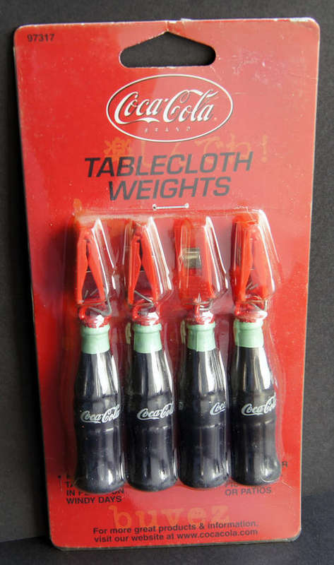 COCA COLA COKE BOTTLE TABLECLOTH WEIGHTS - SEALED IN PACKET