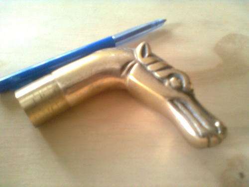 ANTIQUE BRASS WALKING STICK HEAD - RARE ITEM