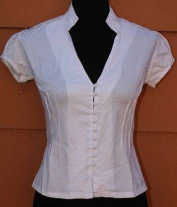 White Ladies Shirt Size 8
