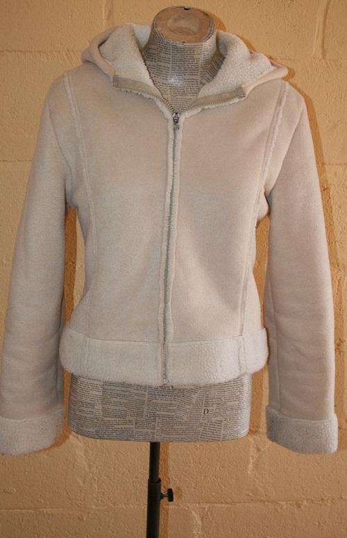 beige fur lined jacket by Truworths size 8/32