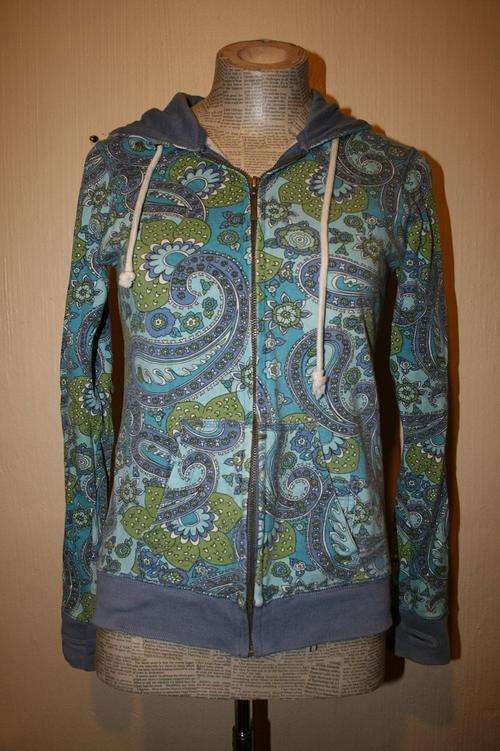 Blue Paisely Hoodie/Jacket size small