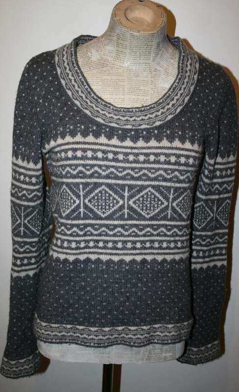 Vintage Grey and White Patterned Jersey