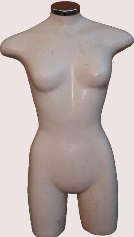 Pinkish Female Plastic Half Body Table Display Mannequin