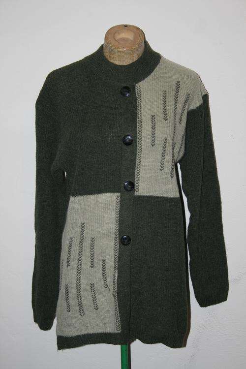 Vintage Green Colour Block Jersey Size:L