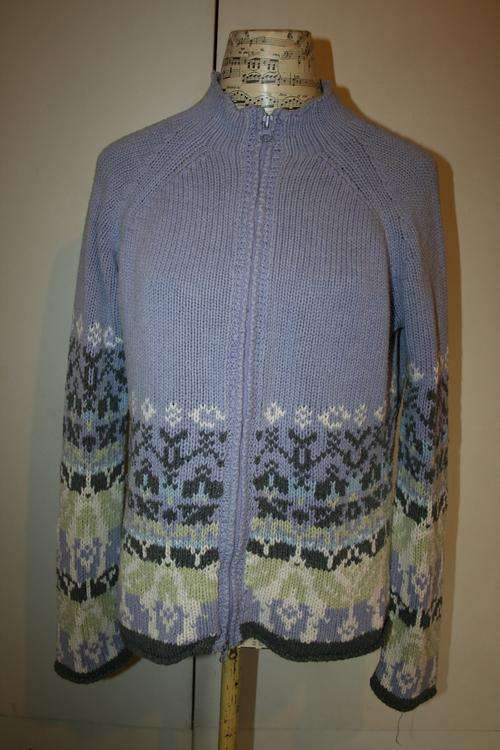 Vintage Lilac Zip Jersey Size:M