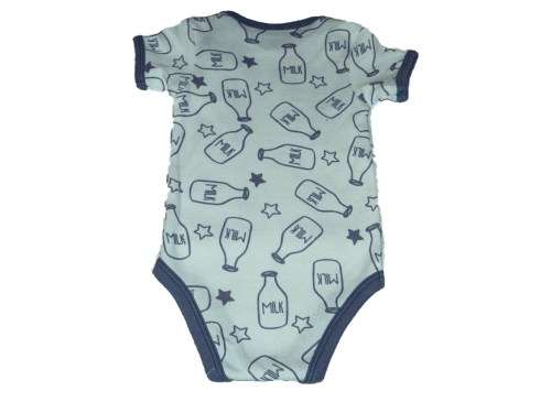 RETAIL PRICE: R 195  "Milk" Baby Grow 6 - 12 Months GRAY & WHITE