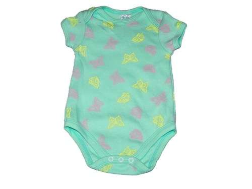 RETAIL PRICE: R 195  "Butterfly" Baby Grow 3 - 6 Months GREEN