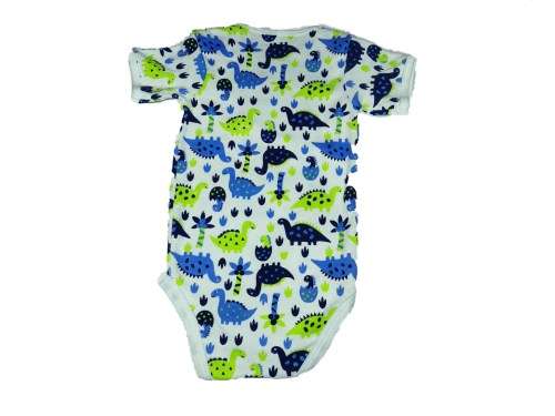 RETAIL PRICE: R 195  "Dinosaur" Short Sleeve Baby Grow 18 - 24  Months BLUE * GREEN