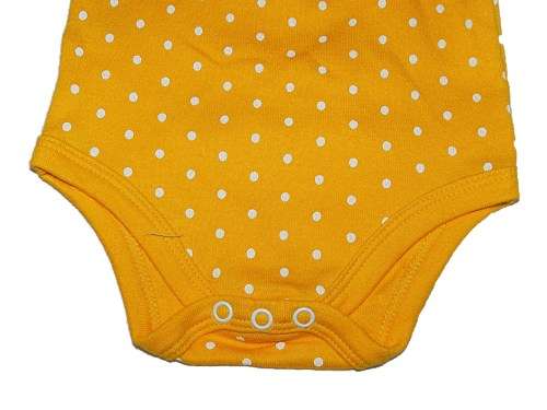RETAIL PRICE: R 299  Long Sleeve Baby Grow 3 - 6 Months YELLOW POLKA DOTS