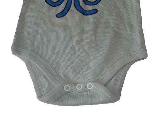 RETAIL PRICE: R 195 "Baby Octopus Pirate" Baby Grow 3 - 6 Months GREY