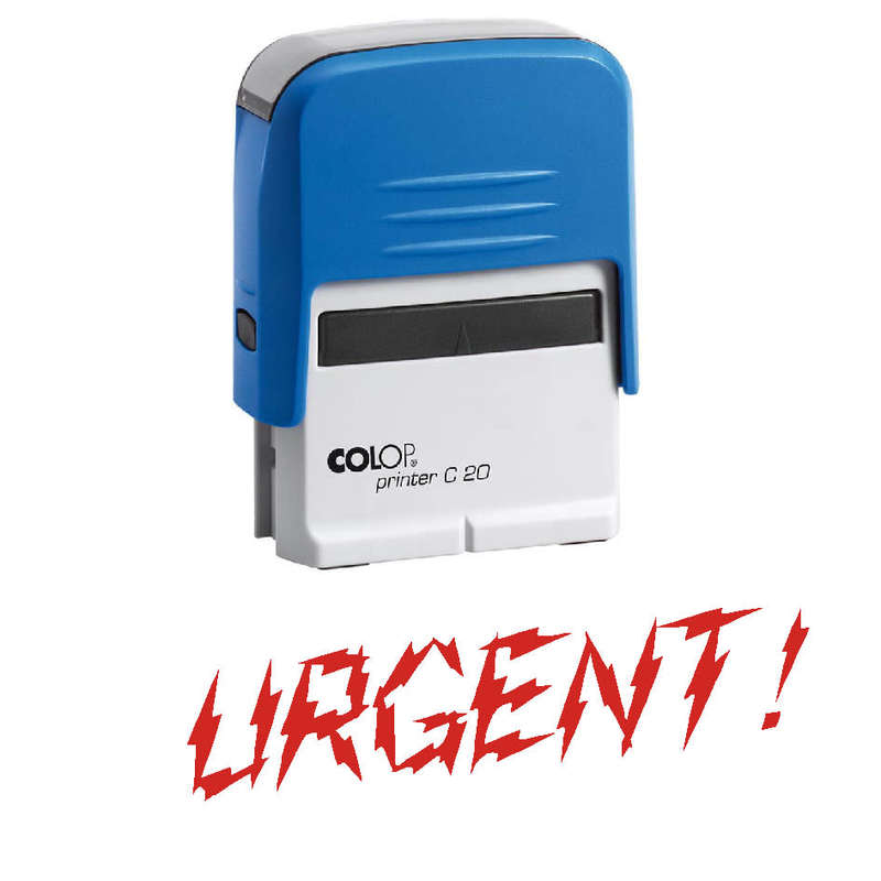 Colop C20 Self Inking Rubber Stamp - Urgent - Red Ink