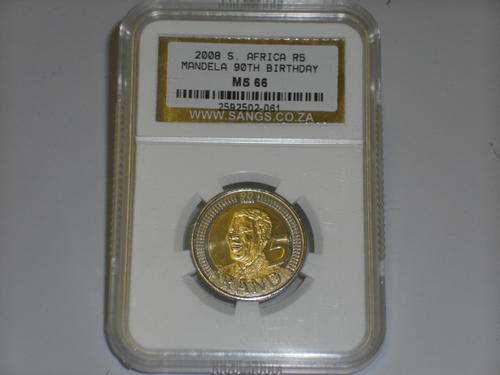 SANGS GRADED - 2008 R5 MANDELA 90TH BIRTHDAY - MS66