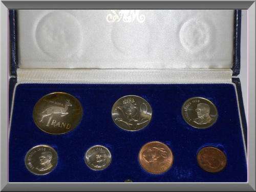 South Africa 1968 SA Mint Proof Coin Set in orginal case as from the SA Mint