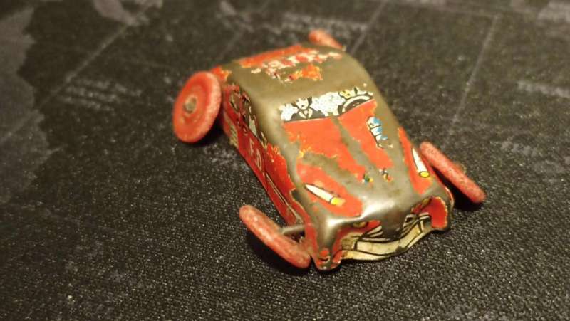 Vintage toy tin car less than 5cm