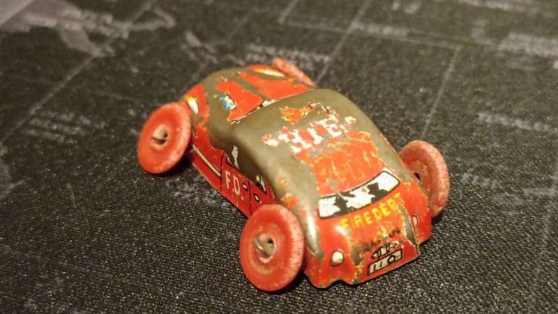 Vintage toy tin car less than 5cm