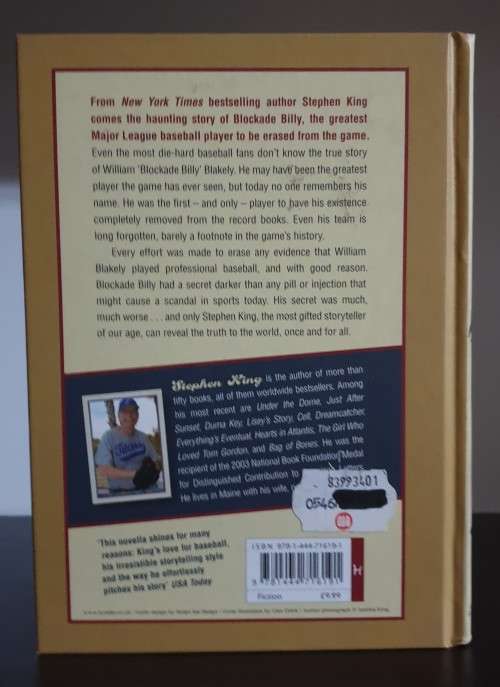 Stephen King Blockade Billy Hardcover