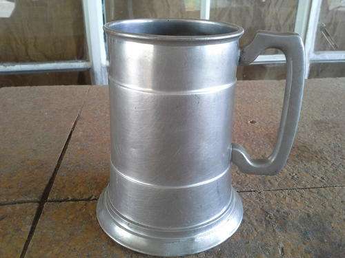 Pewter Beer Mug with glass bottom