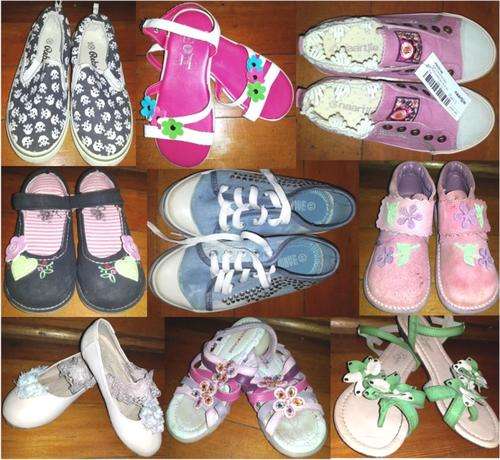 kids shoes x3 (skull sneakers,denim takkies,ballerina  pumps)