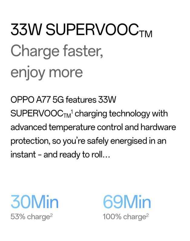 OPPO A77 5G VERY POWERFUL 6+5 G RAM 128G 48MP CAMERA AI INCLUDED