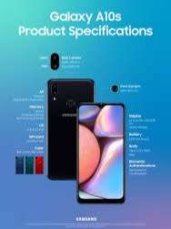 SAMSUNG GALAXY A10S SMARTPHONE WITH FINGERPRINT AND INFINITY HD DISPLAY