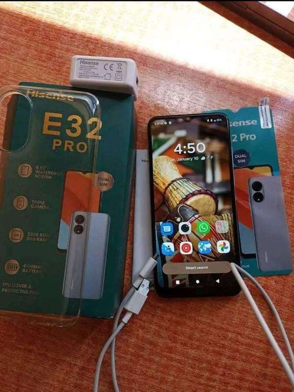 SMARTPHONE HISENSE E32 PRO MODEL|| 6.5` INFINITY U DISPLAY,TRIPLE CAMERA BEAUTIFUL, BARGAIN