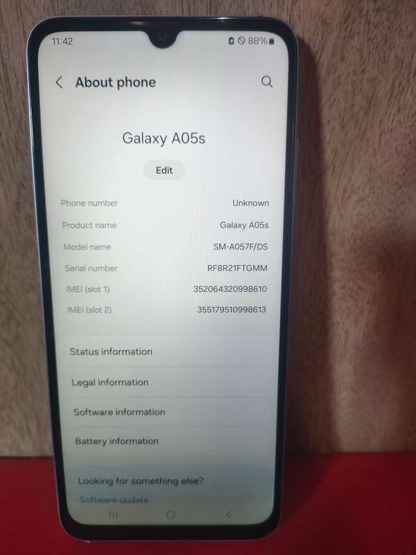 SAMSUNG GALAXY A05S IN PRISTINE CONDITION WITH FINGERPRINT TRIPLE 50MP CAMERA
