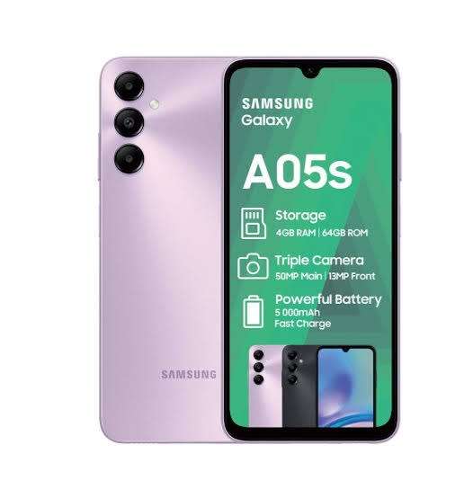 SAMSUNG GALAXY A05S IN PRISTINE CONDITION WITH FINGERPRINT TRIPLE 50MP CAMERA