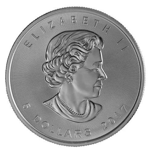CANADIAN SILVER MAPLE BU1OZ Pure Silver 2017 ENCAPSULATED