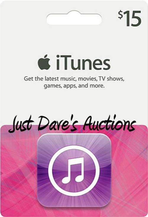 $15 US iTunes Gift Card - Good for the U.S. iTunes Store only! (Verified Seller)