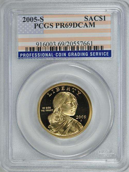 2005-S Sacagawea US $1 ~PCGS GRADED PROOF 69 DEEP CAMEO~
